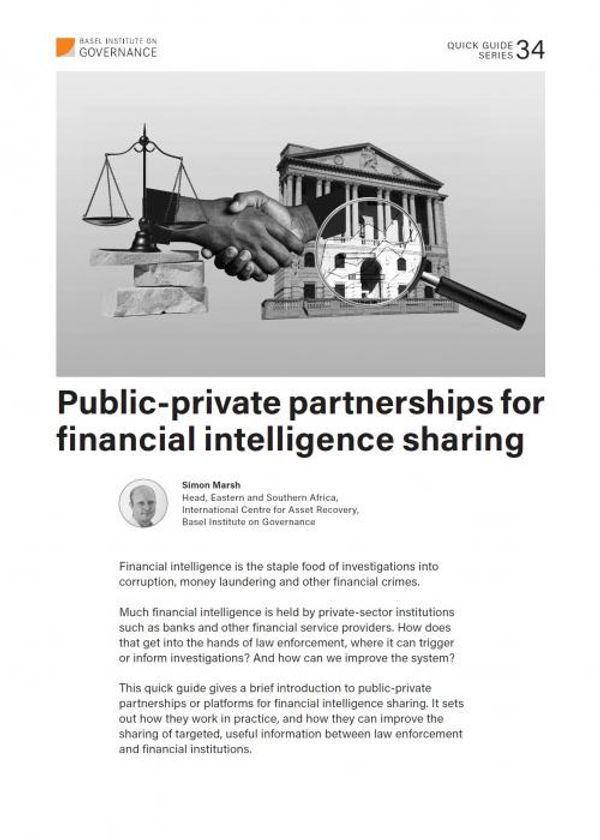 Quick Guide 34: Public-private partnerships for financial intelligence sharing