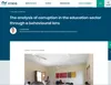 The analysis of corruption in the education sector through a behavioural lens