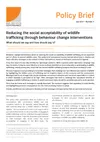 Policy Brief 7: Reducing the social acceptability of wildlife trafficking through behaviour change interventions