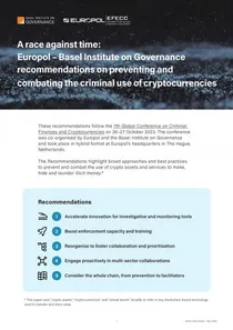 A race against time: Europol – Basel Institute on Governance recommendations on preventing and combating the criminal use of cryptocurrencies