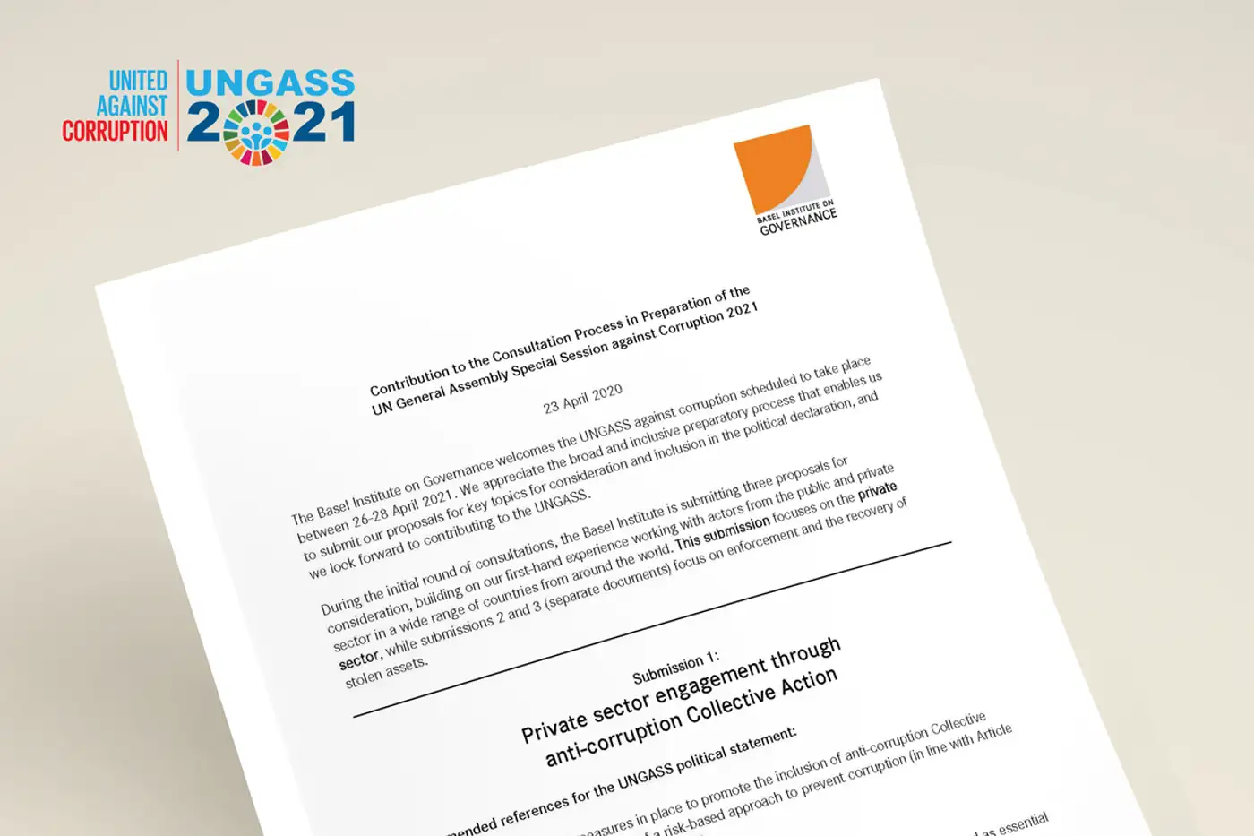 How and why the UN should support anti-corruption Collective Action with the private sector – our UNGASS submission