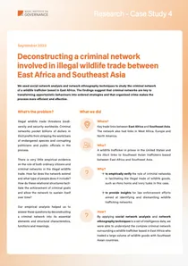 Research case study 4: Deconstructing a criminal network involved in illegal wildlife trade between East Africa and Southeast Asia 
