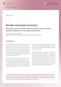 Gender and asset recovery: Developing a gender-sensitive framework for asset recovery technical assistance programmes. A case study of Mozambique