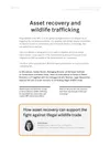 Perspectives 3: Asset recovery and wildlife trafficking