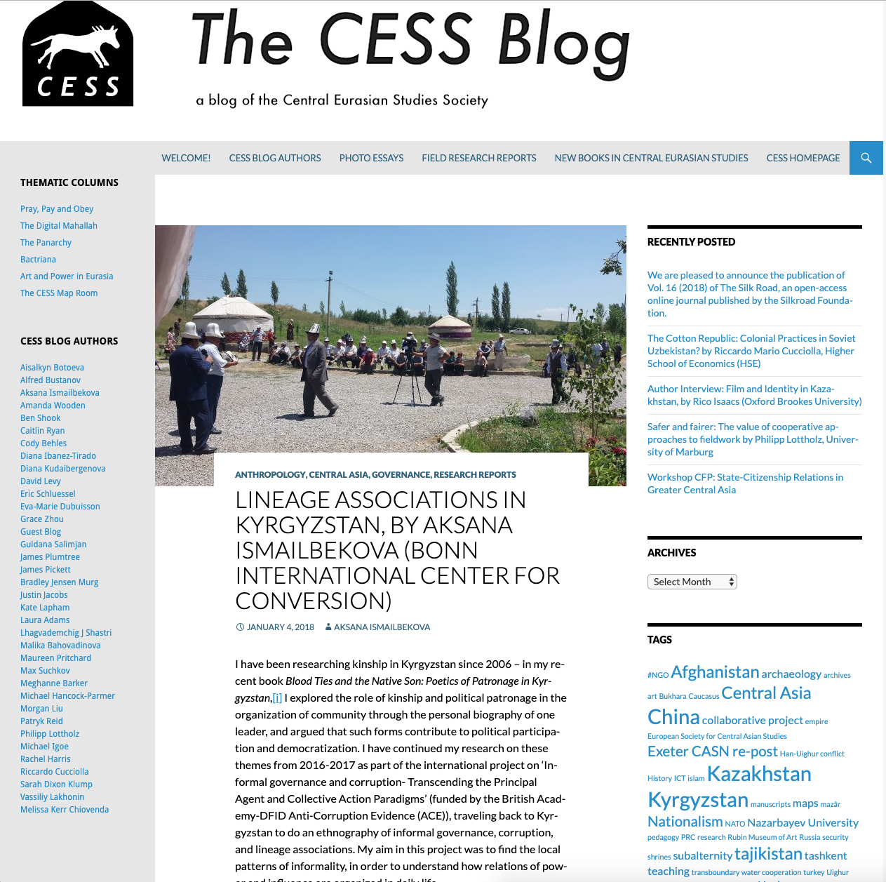 Lineage Associations and Informal Politics: Mapping Leadership in Kyrgyzstan cover