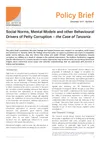 Policy Brief 4: Social norms, mental models and other behavioural drivers of petty corruption – the case of Tanzania