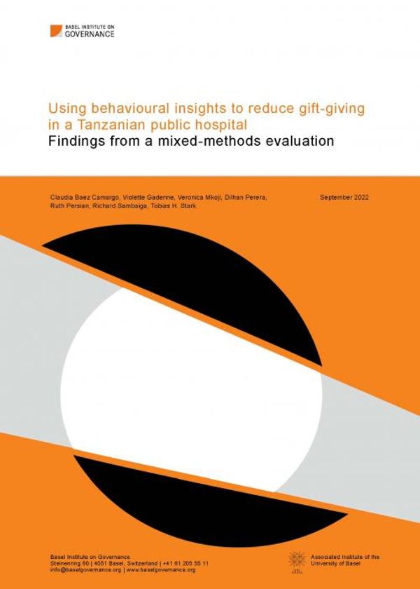 Using behavioural insights to reduce gift-giving in a Tanzanian public hospital Findings from a mixed-methods evaluation