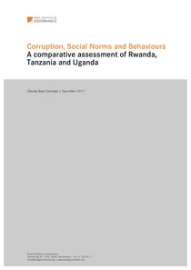Corruption, social norms and behaviours: a comparative assessment of Rwanda, Tanzania and Uganda