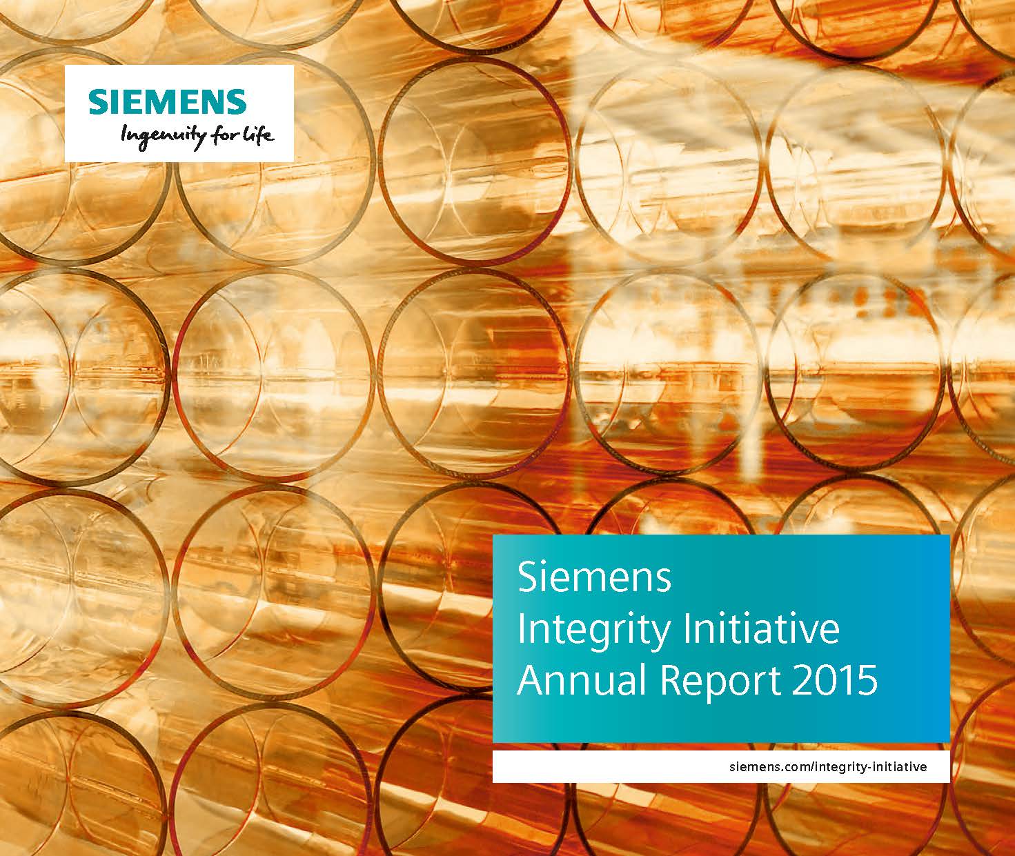 Siemens Integrity Initiative Annual Report 2015 cover