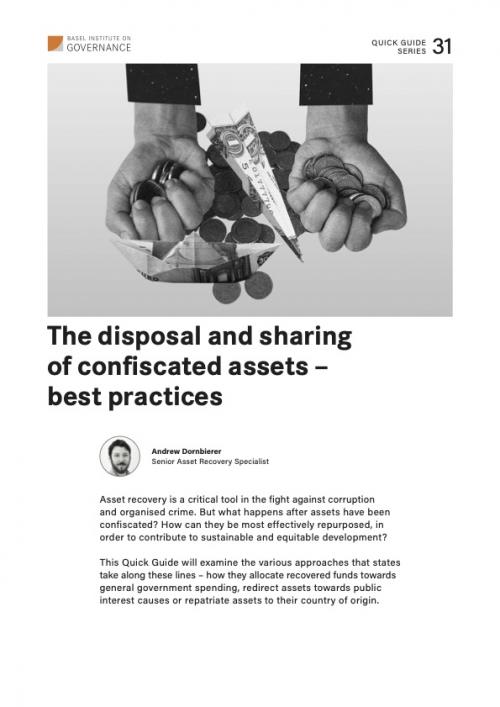 Quick Guide 31: The disposal and sharing of confiscated assets – best practices cover