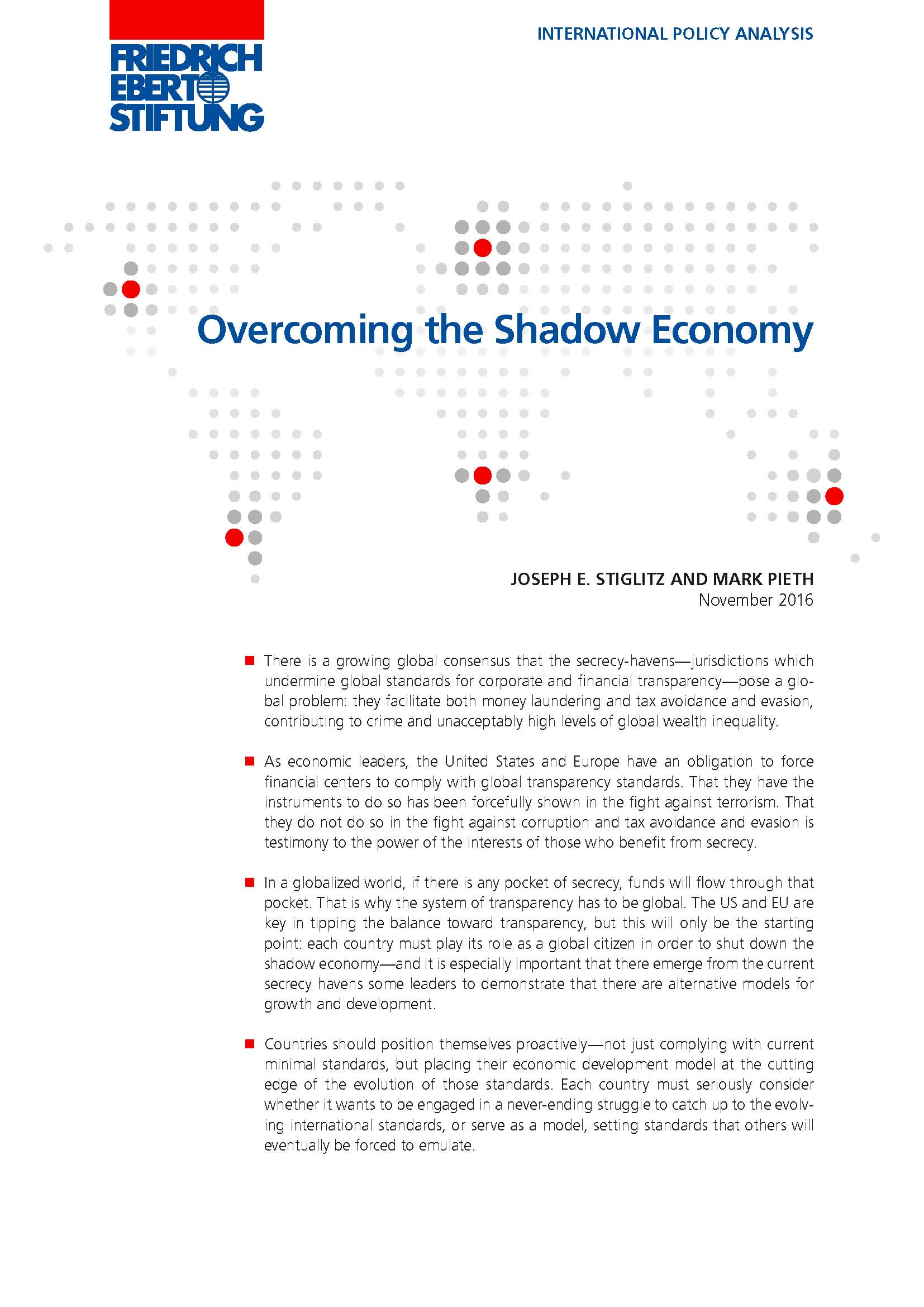 Overcoming the shadow economy cover