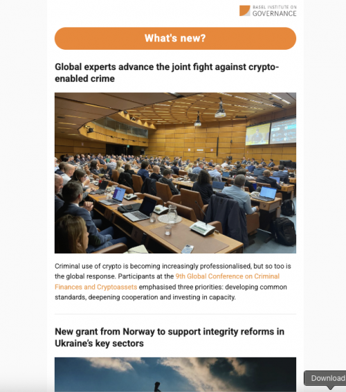 Basel Institute newsletter - October 2025 cover