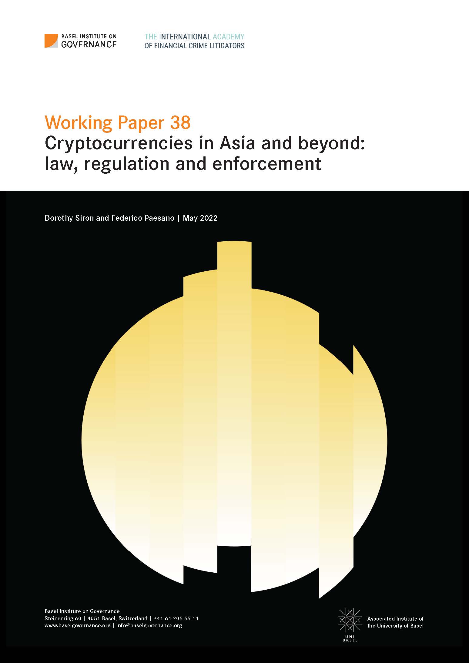Working Paper 38: Cryptocurrencies in Asia and beyond: law, regulation and enforcement cover