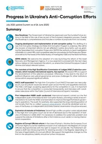 Progress in Ukraine's anti-corruption efforts - July 2025 update