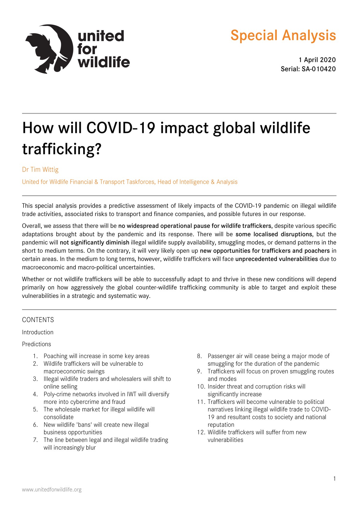 Special analysis: How will COVID-19 impact global wildlife trafficking? cover