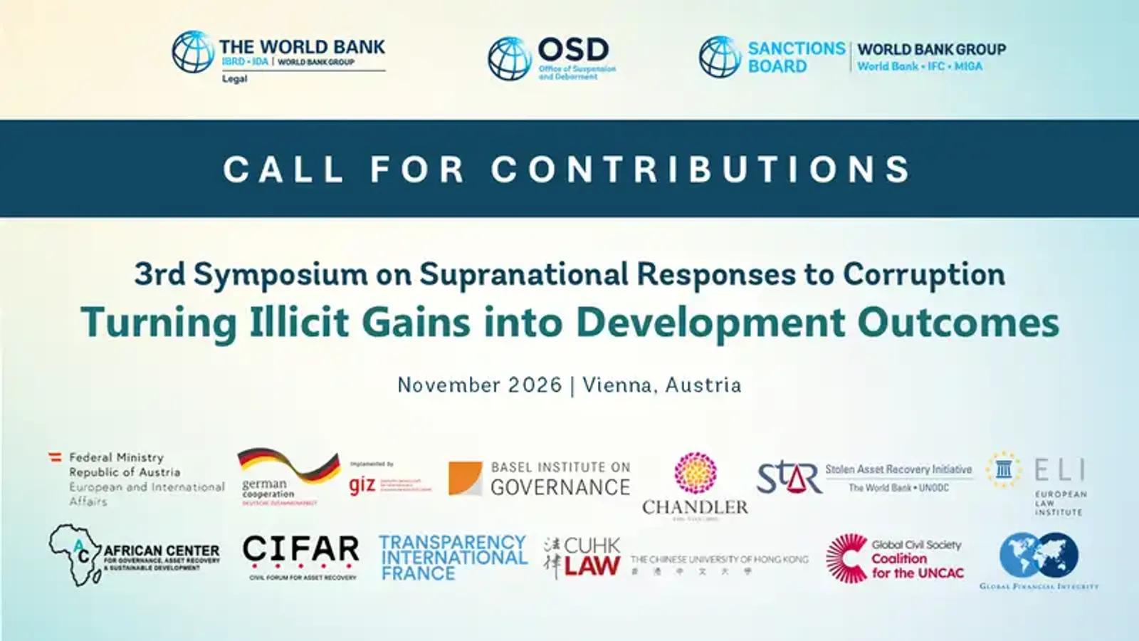 3rd Symposium on Supranational Response to Corruption: Turning Illicit Gains into Development Outcomes