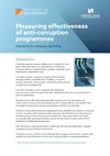 Measuring effectiveness of anti-corruption programmes: Indicators for company reporting