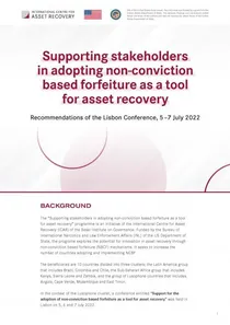 Non-conviction based forfeiture as a tool for asset recovery: Recommendations of the Lisbon Conference, 5 –7 July 2022