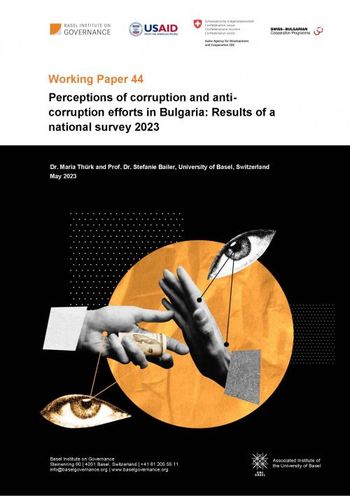 Working Paper 44: Perceptions of corruption and anti-corruption efforts in Bulgaria: Results of a national survey 2023