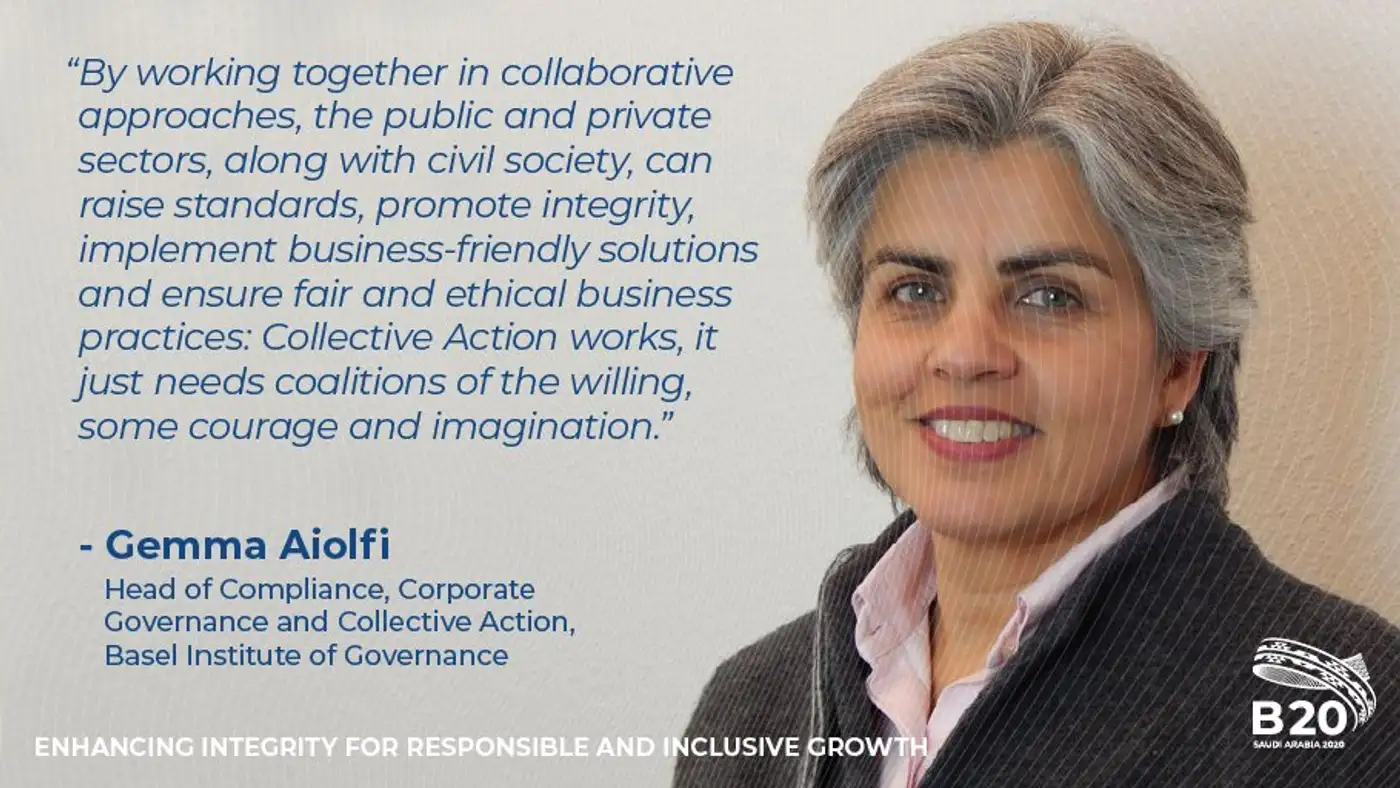 Small businesses in survival mode? Ideas for enhancing integrity at a B20 Saudi high-level panel