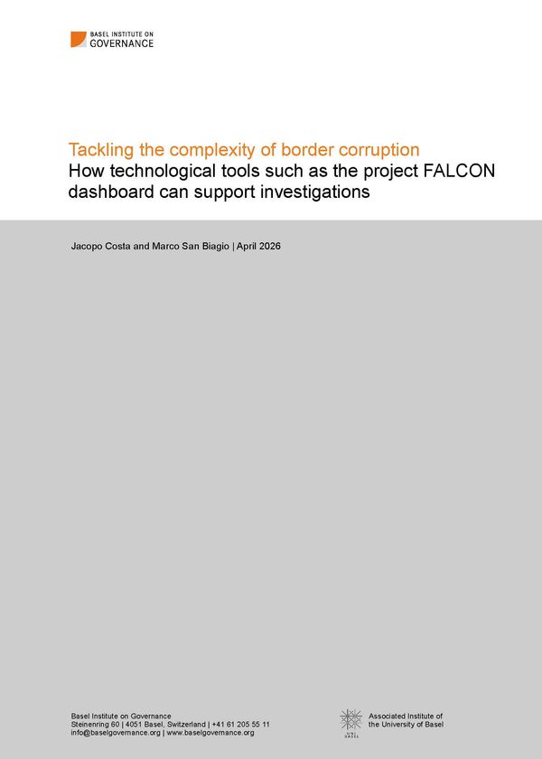Tackling the complexity of border corruption: How technological tools such as the project FALCON dashboard can support investigations