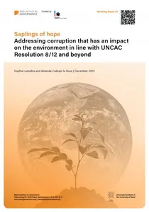 Working Paper 61: Saplings of hope: Addressing corruption that has an impact on the environment in line with UNCAC Resolution 8/12 and beyond