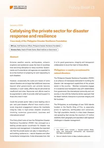 Policy Brief 13: Catalysing the private sector for disaster response and resilience – Case study of the Philippine Disaster Resilience Foundation