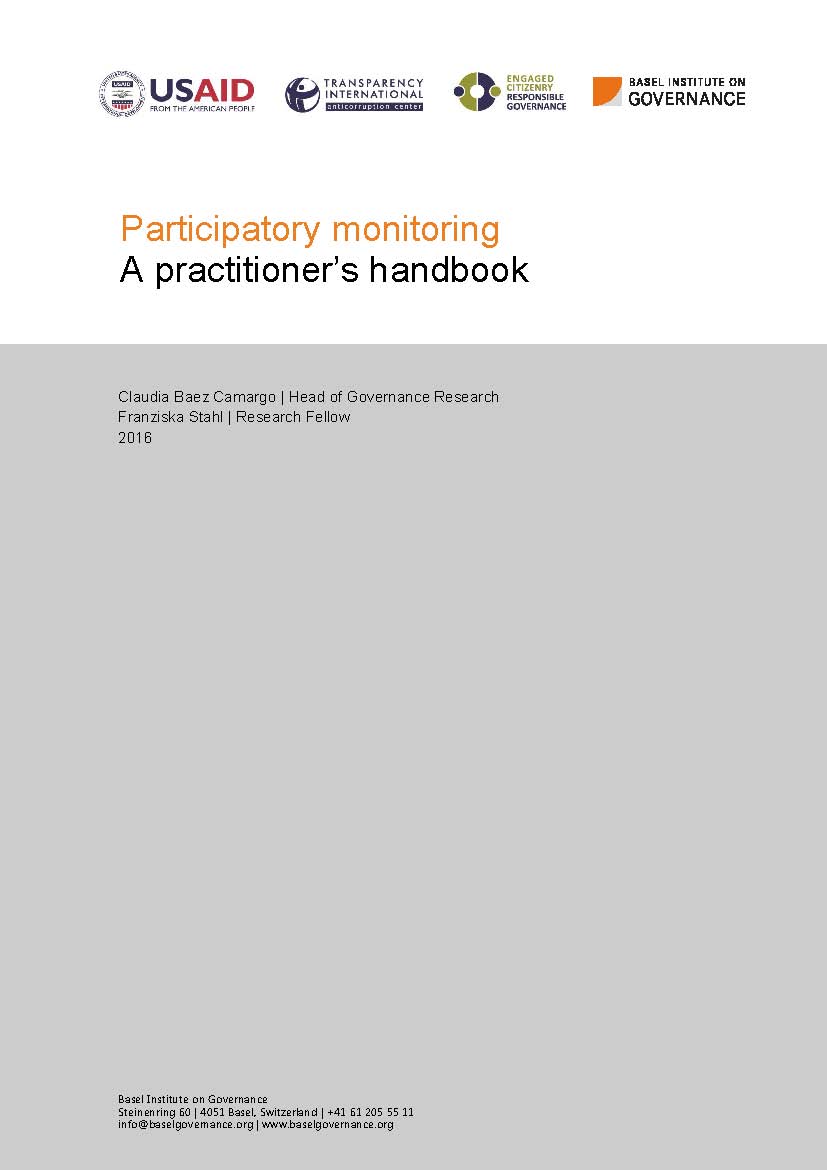 Participatory monitoring: a practitioner’s handbook cover