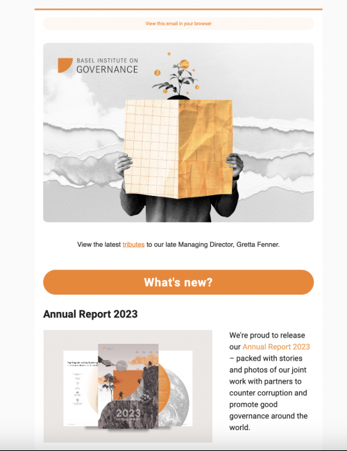 Basel Institute newsletter - June 2024 cover