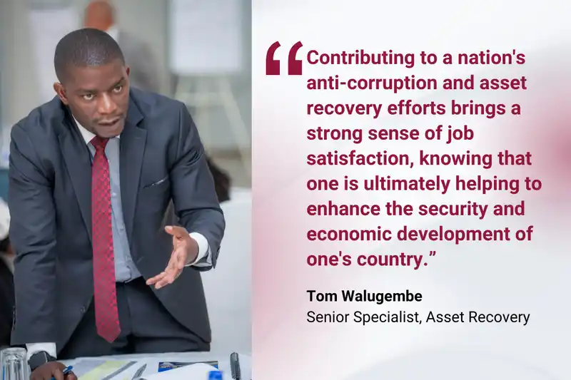 From prosecutor to asset recovery trainer: Tom Walugembe