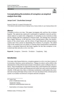 Conceptualizing the evolution of corruption: an empirical analysis from Italy