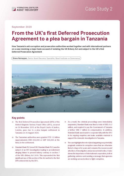 Case Study 2: From the UK’s first Deferred Prosecution Agreement to a plea bargain in Tanzania cover