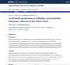 Local health governance in Tajikistan: accountability and power relations at the district level