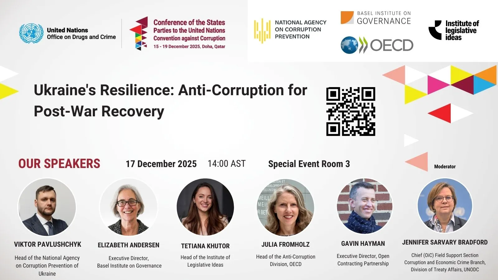 Ukraine's resilience: Anti-corruption for post war recovery (CoSP11 special event)