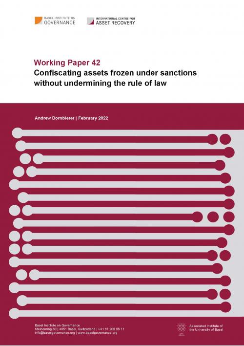 [Forthcoming] Working Paper 42: Confiscating assets frozen under sanctions without undermining the rule of law cover