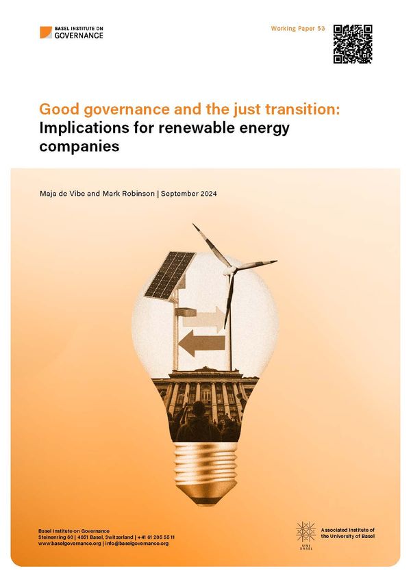 Working Paper 53: Good governance and the just transition: Implications for renewable energy companies
