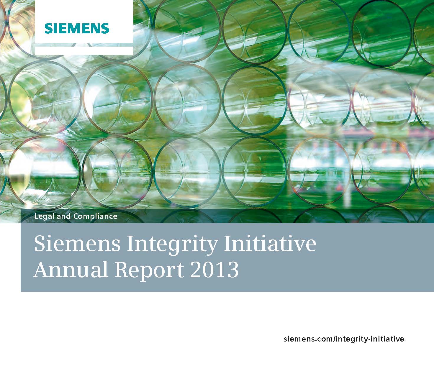 Siemens Integrity Initiative Annual Report 2013 cover