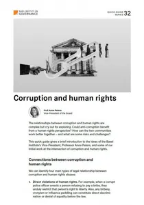 Quick Guide 32: Corruption and human rights