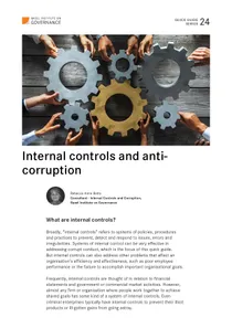Quick Guide 24: Internal controls and anti-corruption