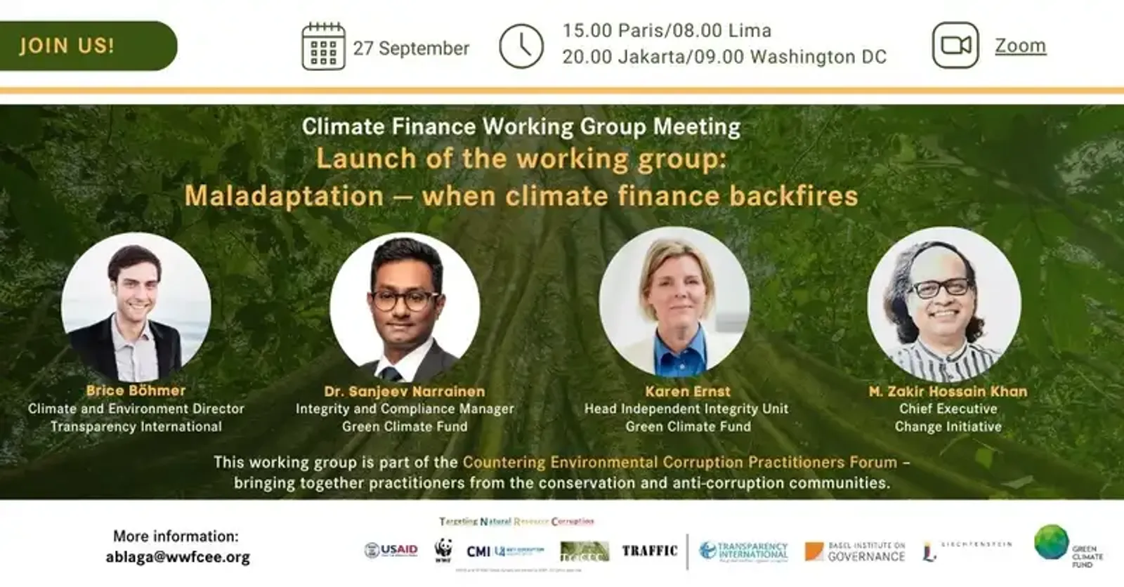 Climate Finance working group meeting: maladaptation - when climate finance backfires