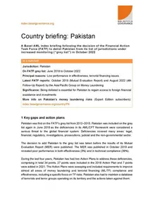 Basel AML Index briefing: Pakistan's delisting from the FATF grey list