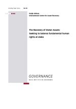 Working Paper 8: The recovery of stolen assets: seeking to balance fundamental human rights at stake