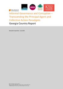 Informal Governance and Corruption – Transcending the Principal Agent and Collective Action Paradigms in Georgia