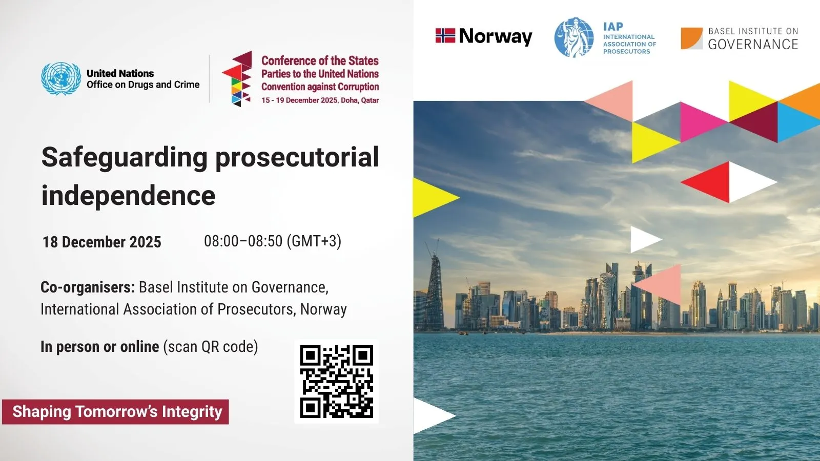 Safeguarding prosecutorial independence (CoSP11 special event)