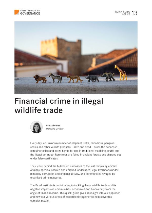 Quick Guide 13: Financial crime in illegal wildlife trade
