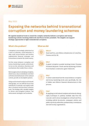 Research Case Study 3: Exposing the networks behind transnational corruption and money laundering schemes
