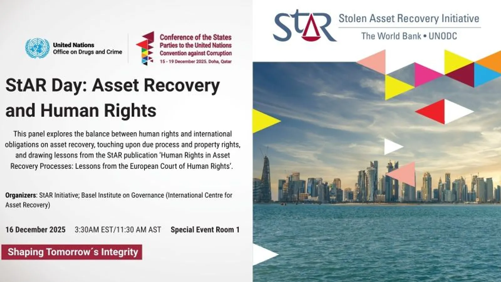 Asset recovery and human rights (CoSP11 special event)