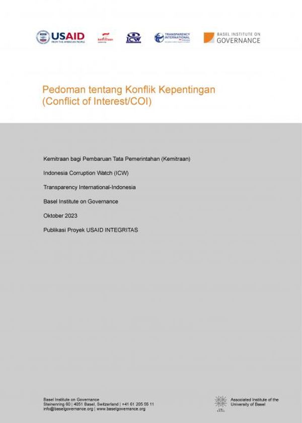 Conflict of interest guidelines for Indonesian public institutions (Pedoman tentang Konflik Kepentingan)