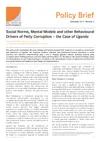 Policy Brief 2: Social norms, mental models and other behavioural drivers of petty corruption – the case of Uganda