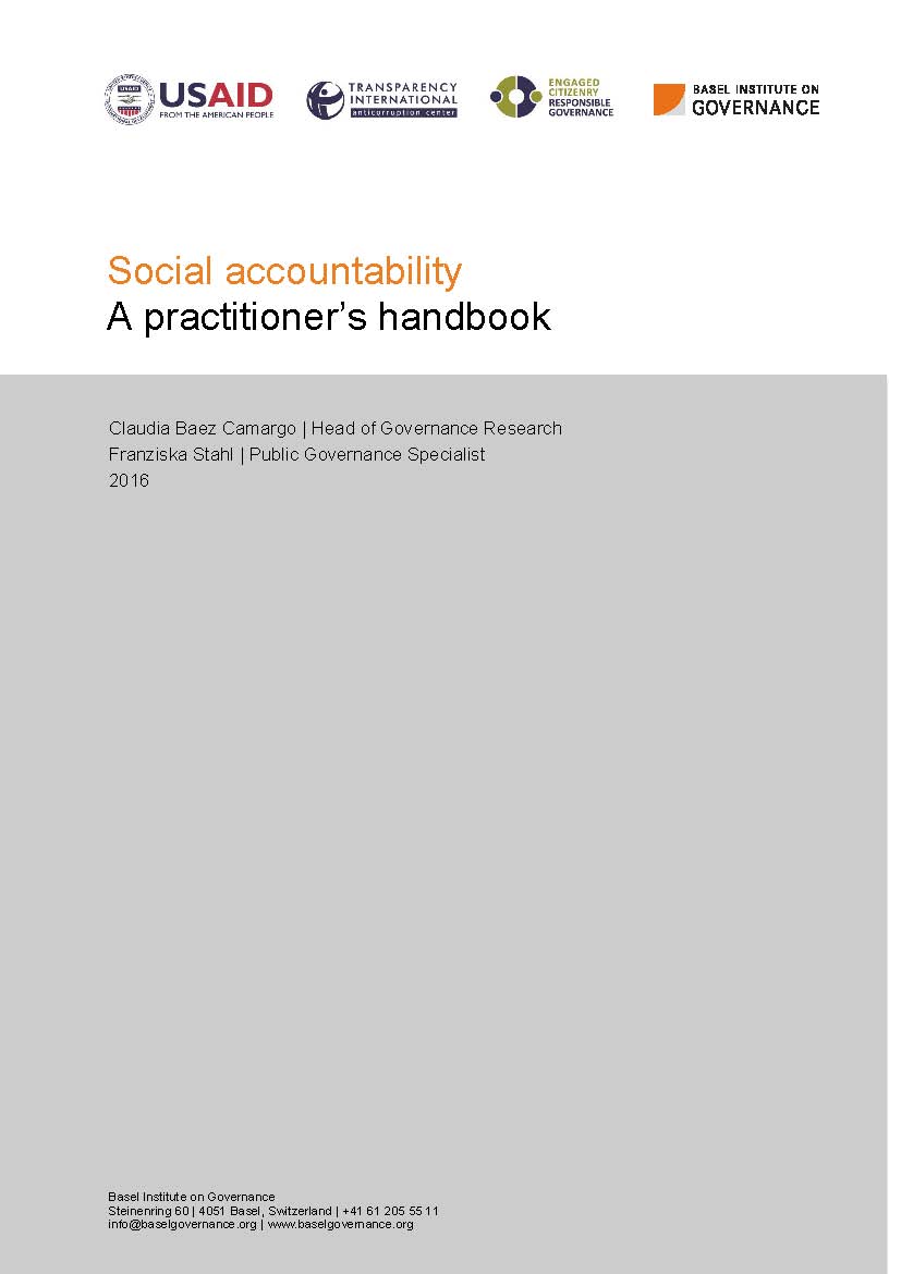 Social accountability: a practitioner’s handbook cover